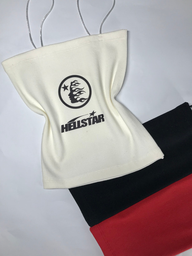 کراپ تاپ بند ماکارون طرح "HELLSTAR" نخ پنبه