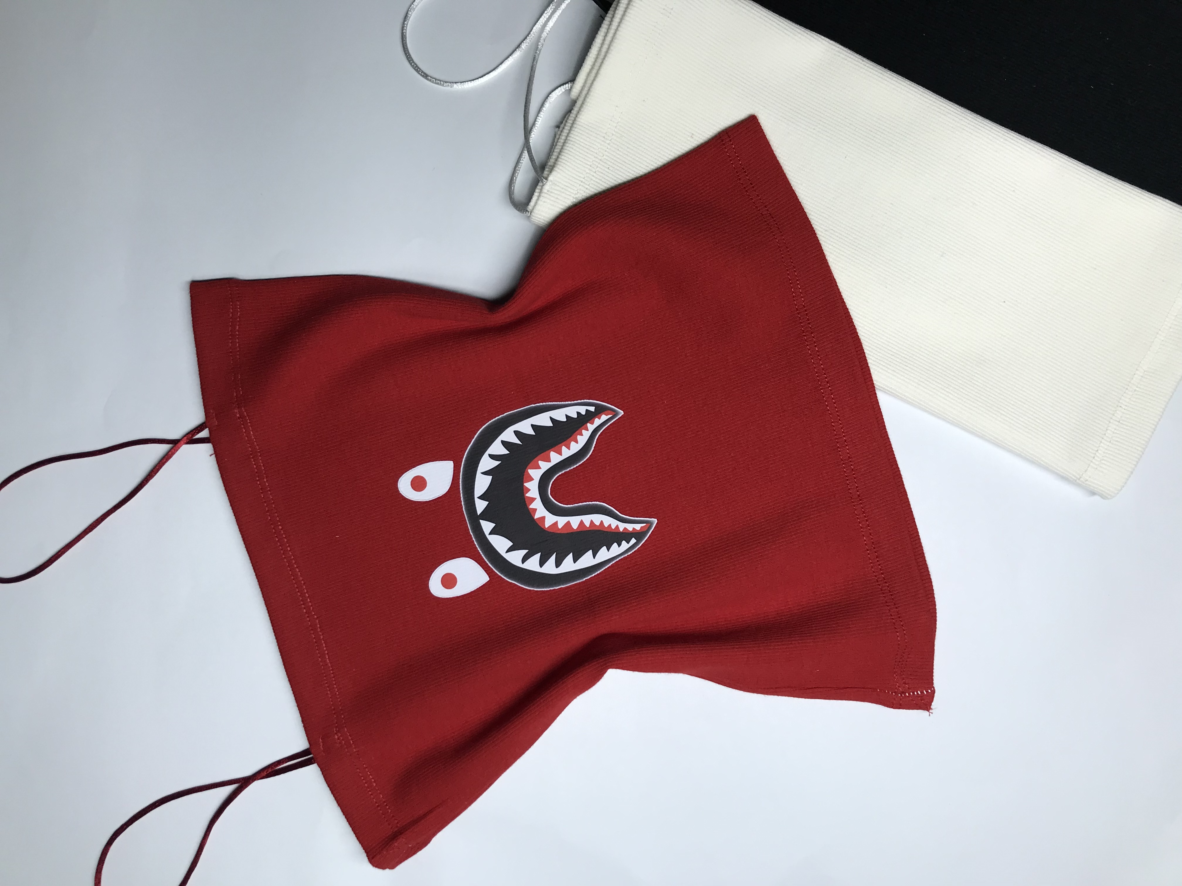 کراپ تاپ بند ماکارون طرح "BAPE" نخ پنبه
